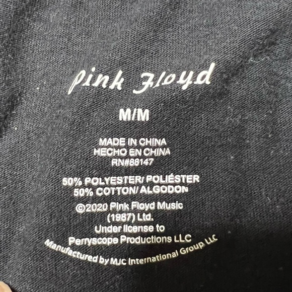 Pink Floyd Short Sleeve Logo Graphic T-Shirt Black Women’s Sz M - Picture 7 of 7